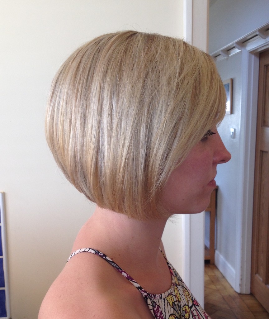 T-section and ladies bob hair cut – Emma-Leigh Cardiff Mobile Hairdresser